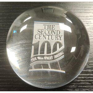 Tiffany & Co Paperweight The Wall Street Journal The Second Century Magnifying
